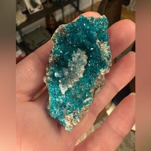 Dioptase with Calcite